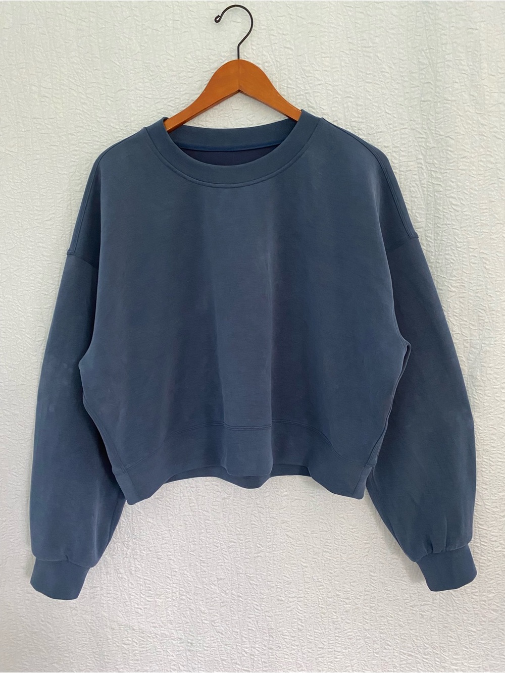 lululemon athletica Washed Navy Cropped Crewneck Sweatshirt
